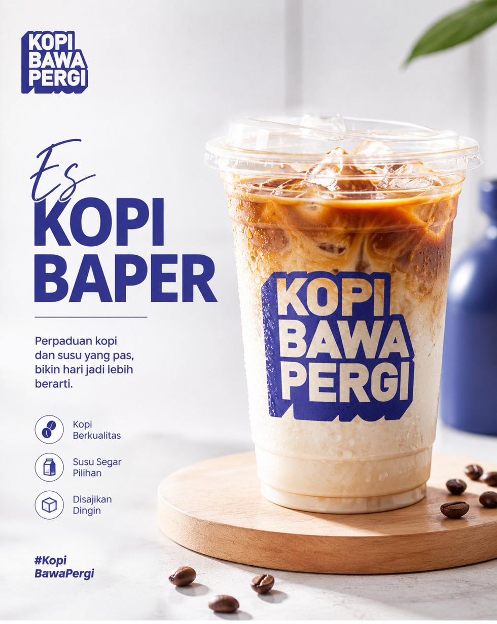 Es Kopi BaPer - Signature kopi susu gula aren Kopi Bawa Pergi, harga Rp 18.000