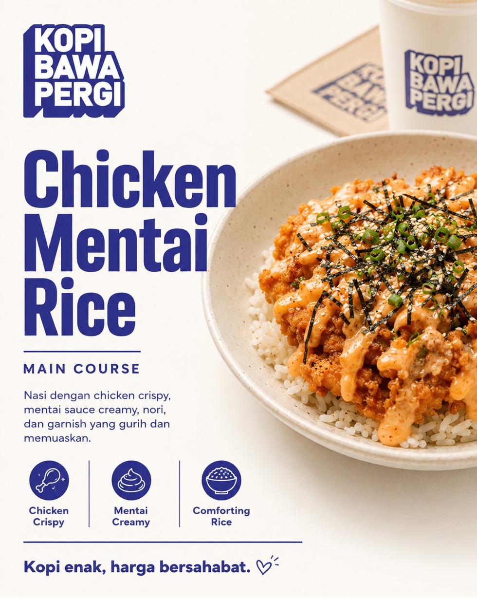 Chicken Mentai Rice - Nasi dengan ayam mentai